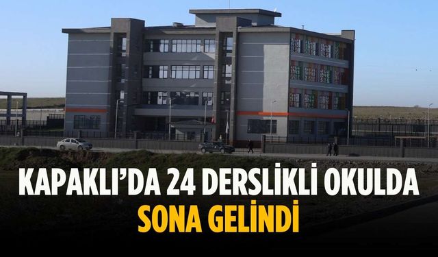Kapaklı’da 24 derslikli okulda sona gelindi