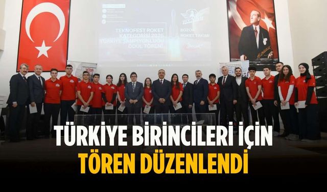 Türkiye birincileri için tören düzenlendi