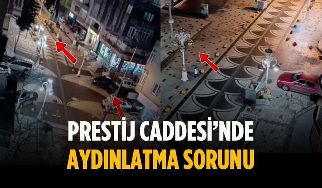 Prestij Caddesi’nde aydınlatma sorunu