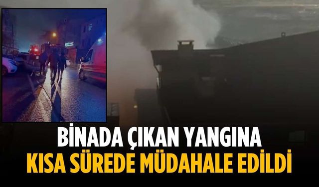 Binada çıkan yangına kısa sürede müdahale edildi