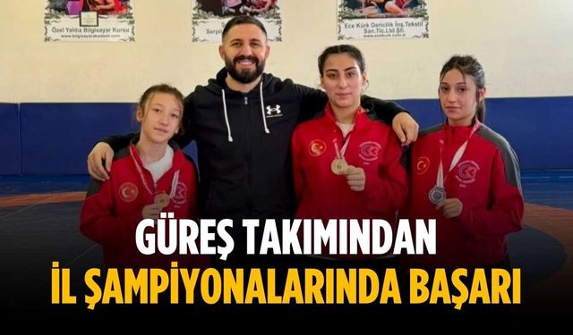 Güreş takımından il şampiyonalarında başarı