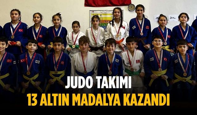 Judo takımı 13 altın madalya kazandı