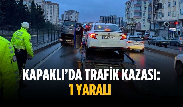 Kapaklı’da trafik kazası: 1 yaralı