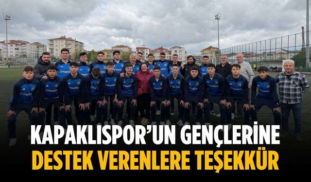 Kapaklıspor’un gençlerine destek verenlere teşekkür
