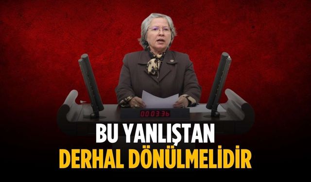 “Bu yanlıştan derhal dönülmelidir”