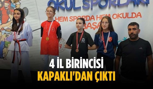 4 il birincisi Kapaklı'dan çıktı