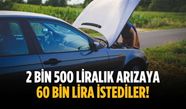 2 bin 500 liralık arızaya 60 bin lira istediler!