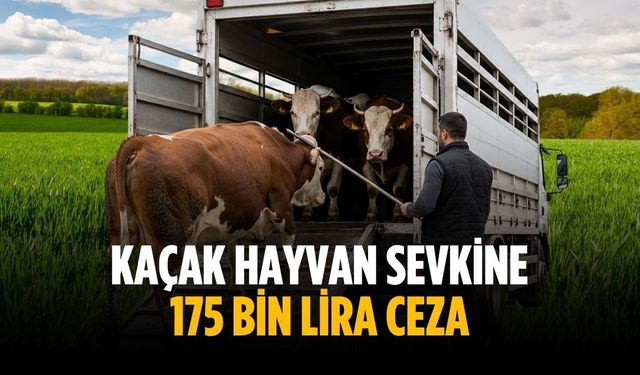 Kaçak hayvan sevkine 175 bin lira ceza
