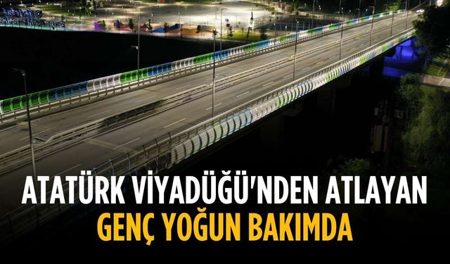 Atatürk Viyadüğü'nden atlayan genç yoğun bakımda