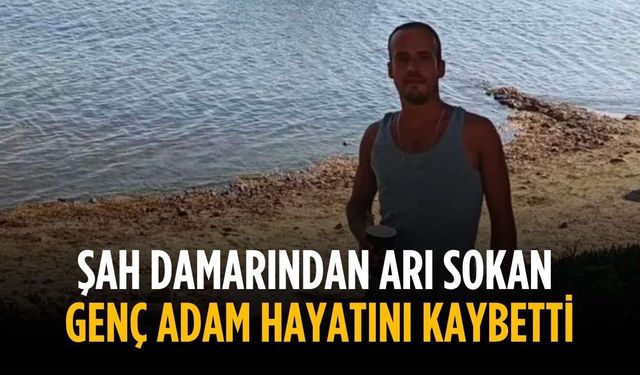 Şah damarından arı sokan  genç adam hayatını kaybetti