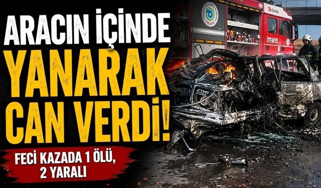 Aracın içinde yanarak can verdi