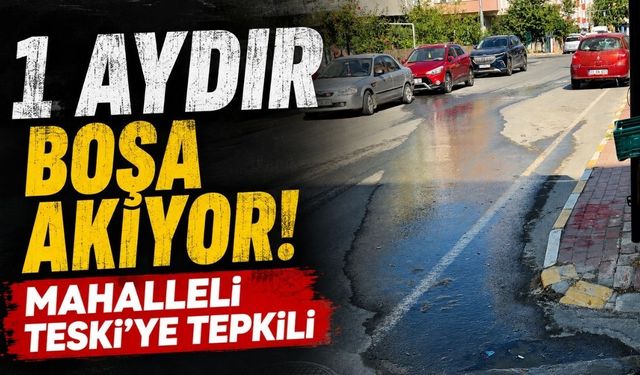 1 aydır boşa akıyor! Mahalleli TESKİ'ye tepkili