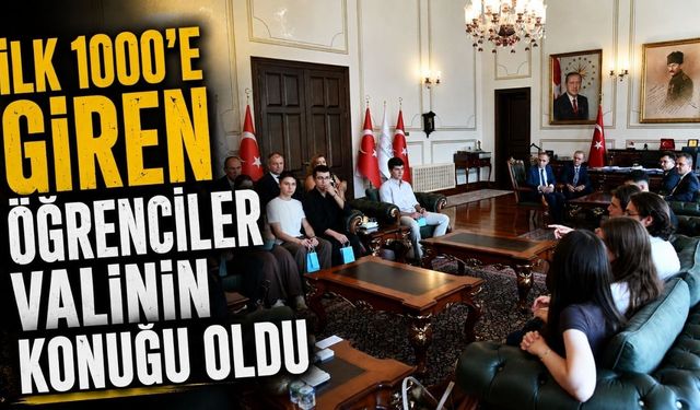 İlk 1000'e giren öğrenciler valinin konuğu oldu