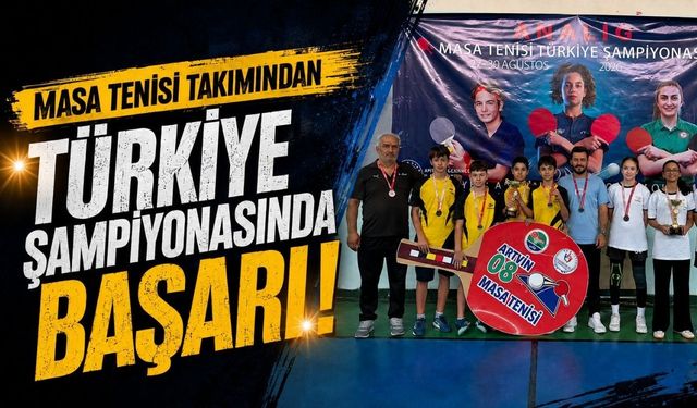 Masa tenisi takımından Türkiye şampiyonasında başarı