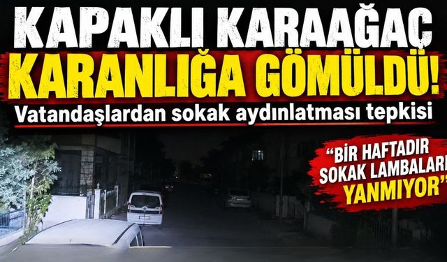 Karaağaç'ta vatandaşın sokak lambası tepkisi