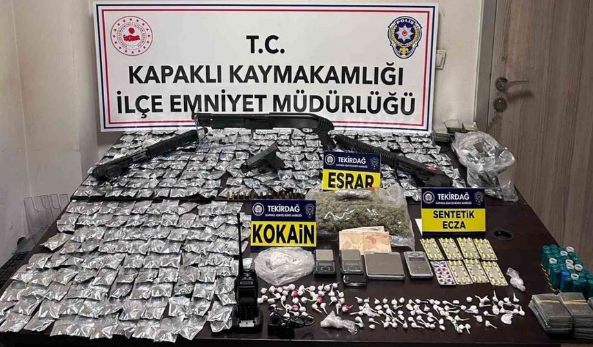 Kapaklı’da geniş çaplı yasaklı madde operasyonu: 2 tutuklama