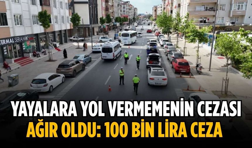 Yayalara yol vermemenin cezası ağır oldu: 100 bin lira ceza