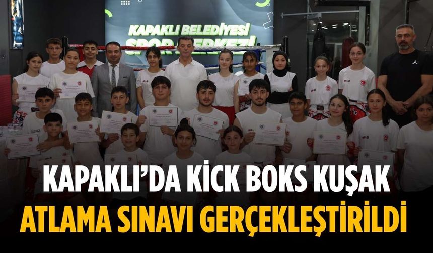 KapaklI’da kick boks kuşak atlama sınavı gerçekleştirildi