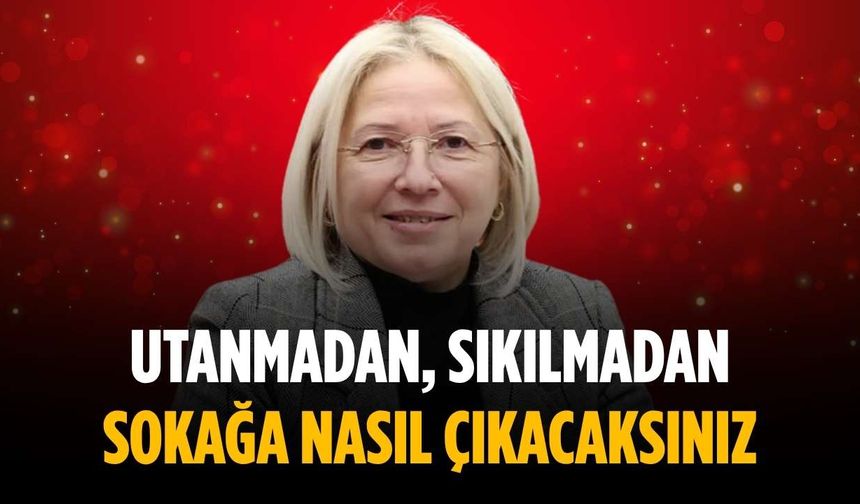 “Utanmadan, sıkılmadan sokağa nasıl çıkacaksınız”