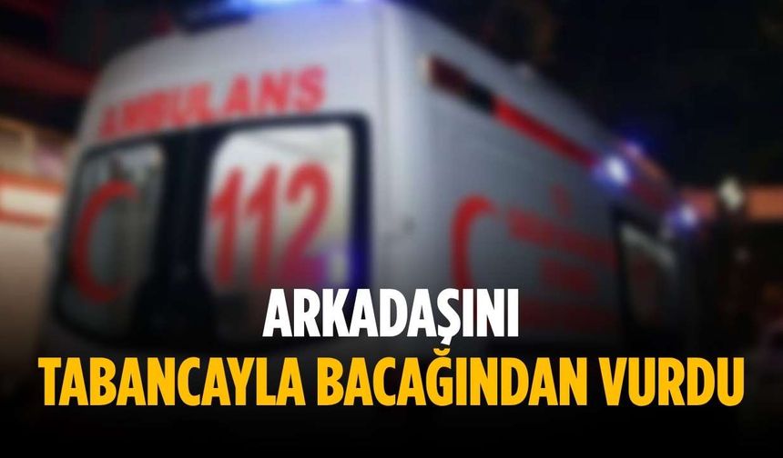 Arkadaşını tabancayla bacağından vurdu