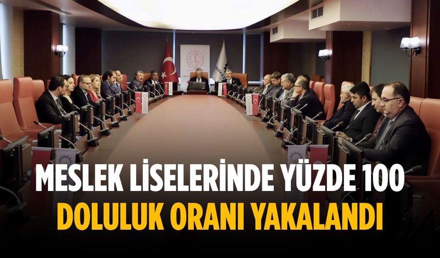 Meslek Liselerinde yüzde 100 doluluk oranı yakalandı