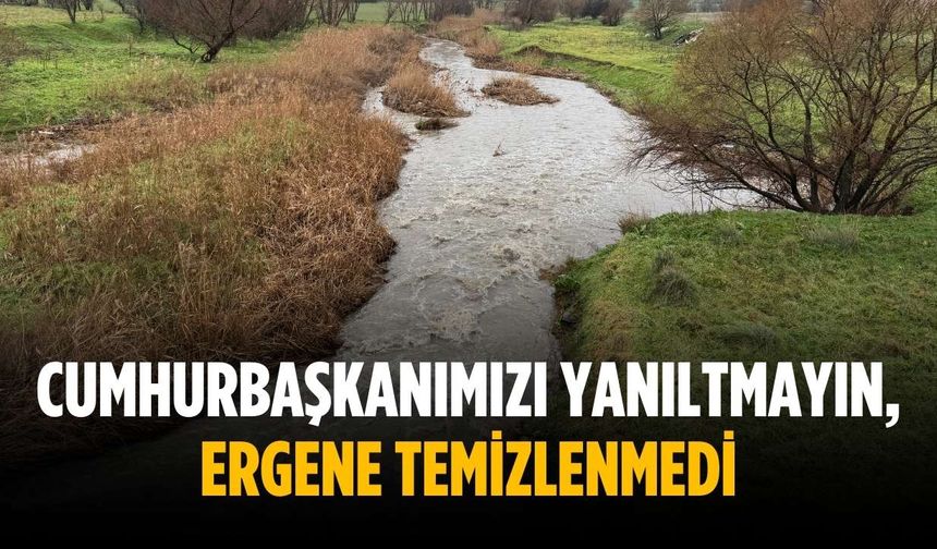 “Cumhurbaşkanımızı yanıltmayın, Ergene temizlenmedi”