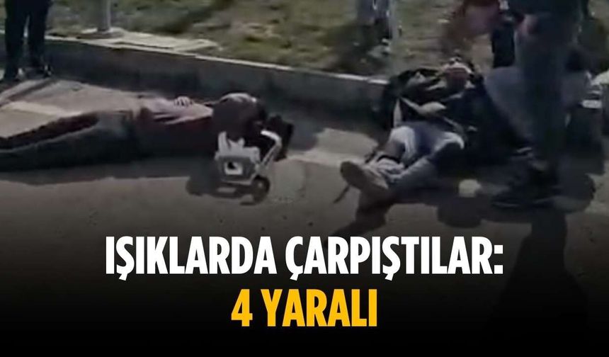 Işıklarda çarpıştılar: 4 yaralı