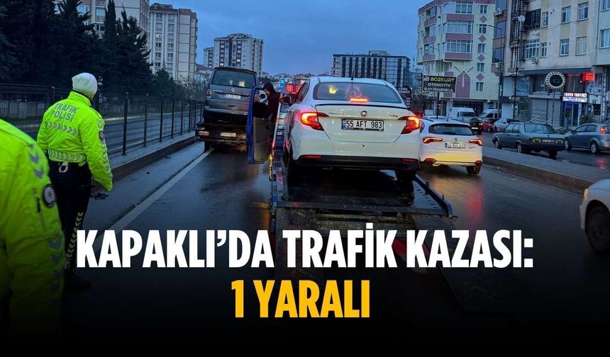 Kapaklı’da trafik kazası: 1 yaralı