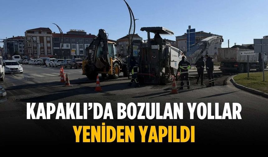 Kapaklı’da bozulan yollar yeniden yapıldı