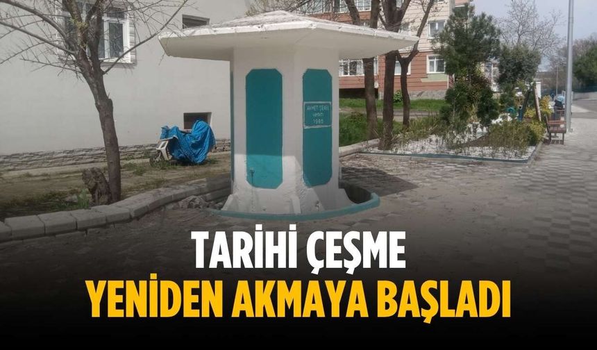 Tarihi çeşme yeniden akmaya başladı