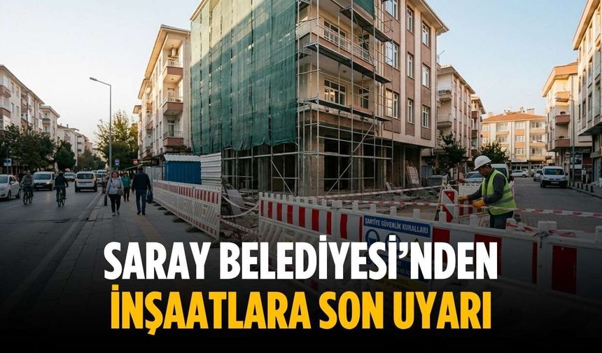Saray Belediyesi’nden inşaatlara son uyarı