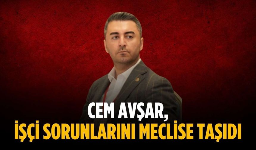 Cem Avşar, işçi sorunlarını meclise taşıdı
