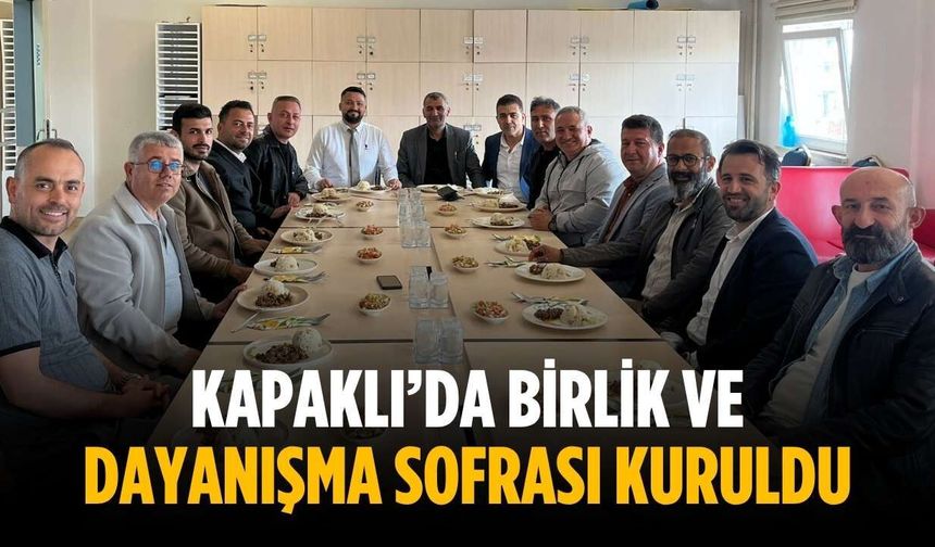 Kapaklı’da birlik ve dayanışma sofrası kuruldu