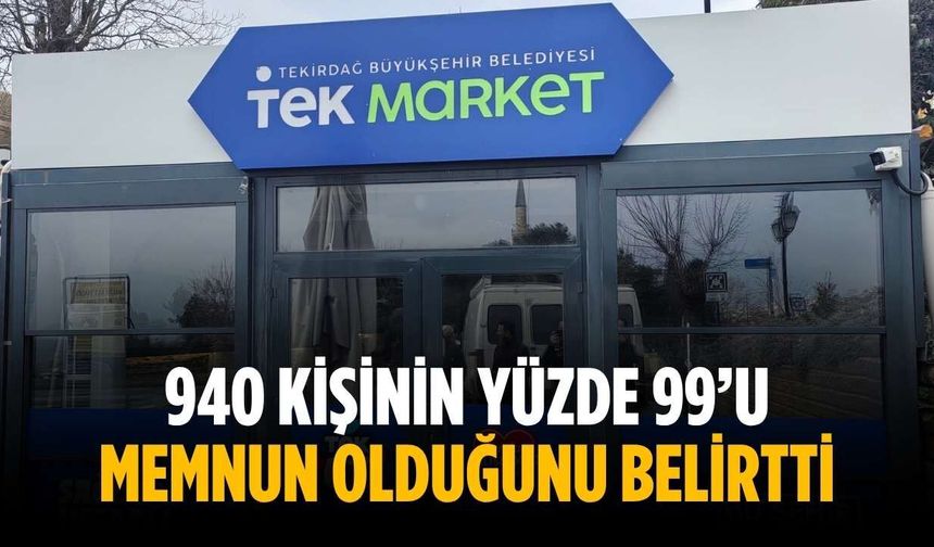 940 kişinin yüzde 99’u memnun olduğunu belirtti