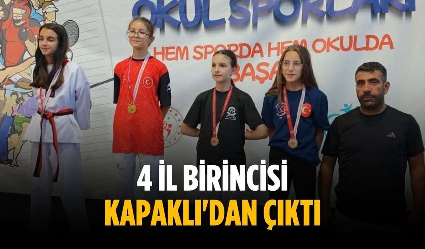 4 il birincisi Kapaklı'dan çıktı