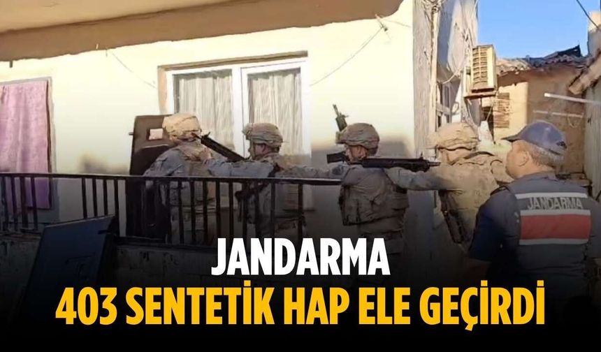Jandarma 403 sentetik hap ele geçirdi