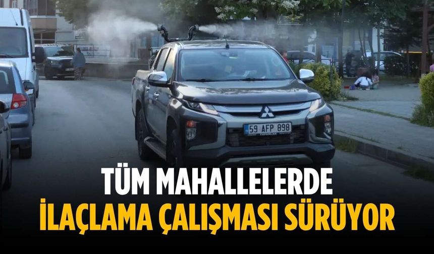 Tüm mahallelerde ilaçlama çalışması sürüyor