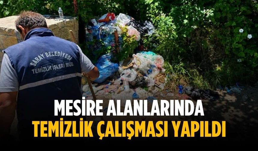 Mesire alanlarında temizlik çalışması yapıldı