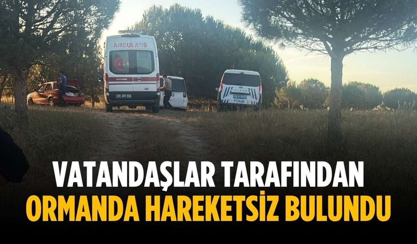 Vatandaşlar tarafından ormanda hareketsiz bulundu
