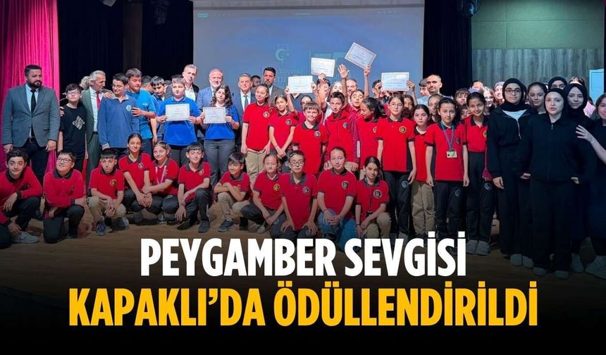 Peygamber sevgisi Kapaklı’da ödüllendirildi