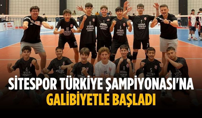 Sitespor Türkiye Şampiyonası'na galibiyetle başladı