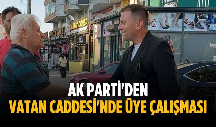 AK Parti'den Vatan Caddesi'nde üye çalışması