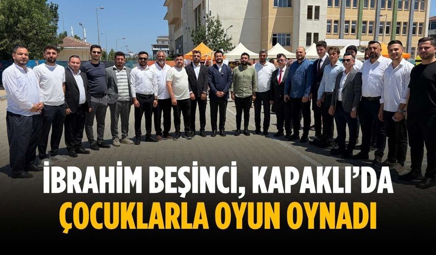 İbrahim Beşinci, Kapaklı’da çocuklarla oyun oynadı