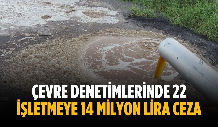 Çevre denetimlerinde 22 işletmeye 14 milyon lira ceza