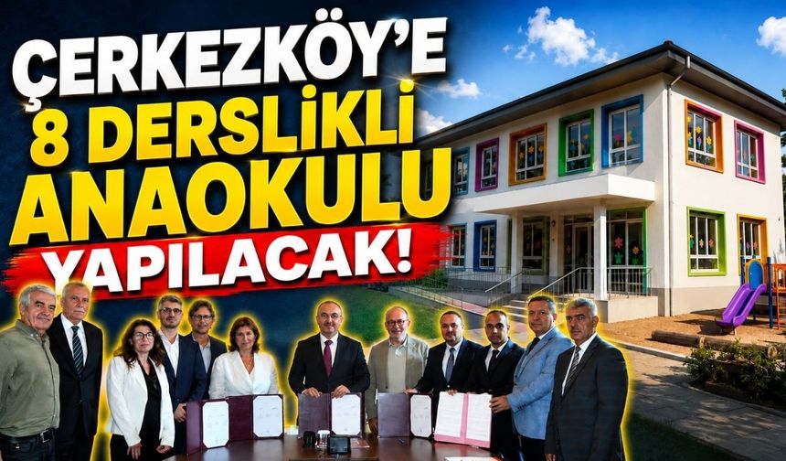 Çerkezköy'e 8 derslikli anaokulu yapılacak