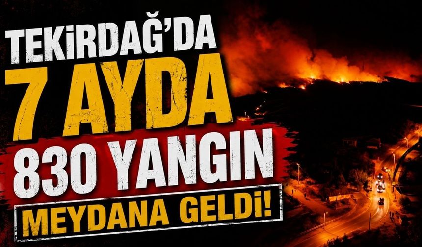 Tekirdağ’da 7 ayda 830 yangın meydana geldi