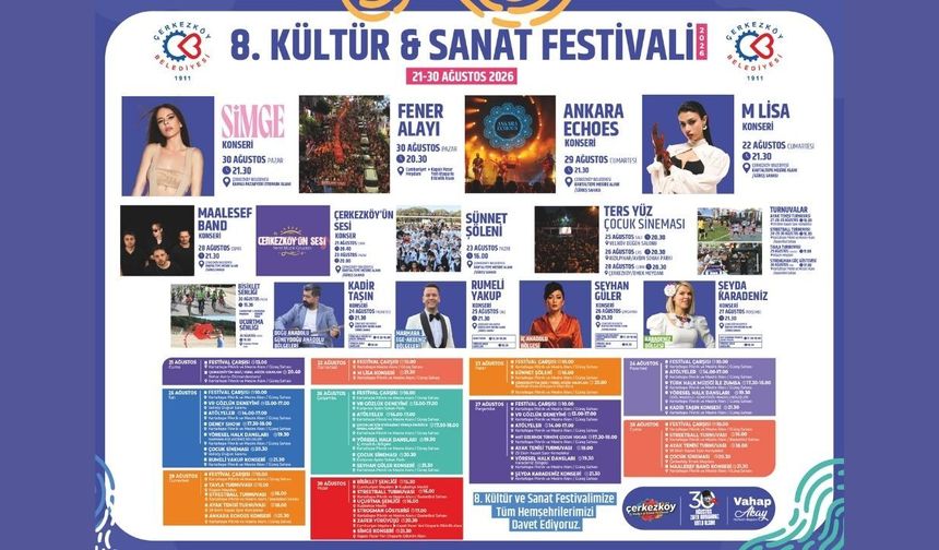 Çerkezköy Belediyesi Festivali Tanıtım İlanı