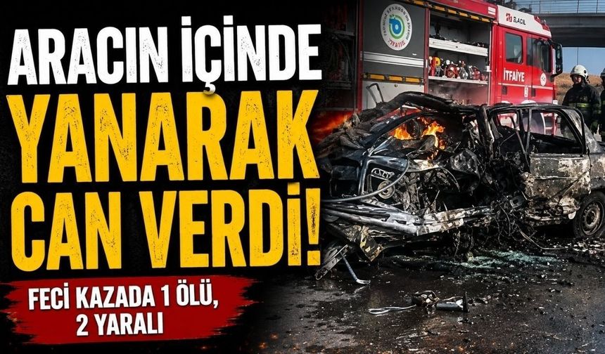 Aracın içinde yanarak can verdi