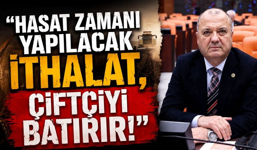 “Hasat zamanı yapılacak ithalat, çiftçiyi batırır!”