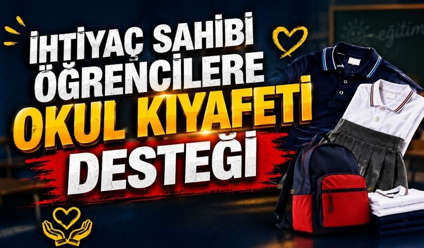 İhtiyaç sahibi öğrencilere okul kıyafeti desteği